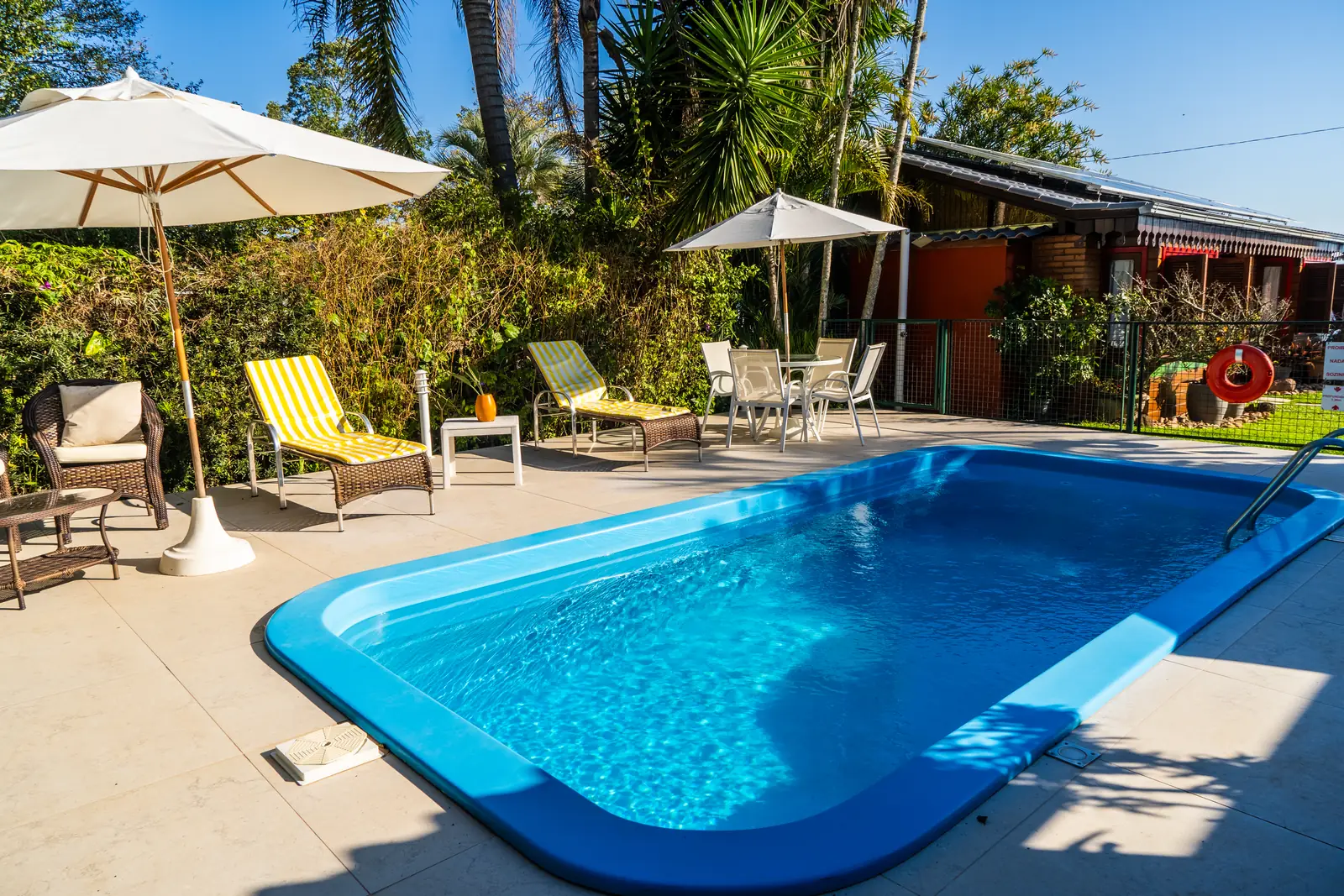 Área da piscina